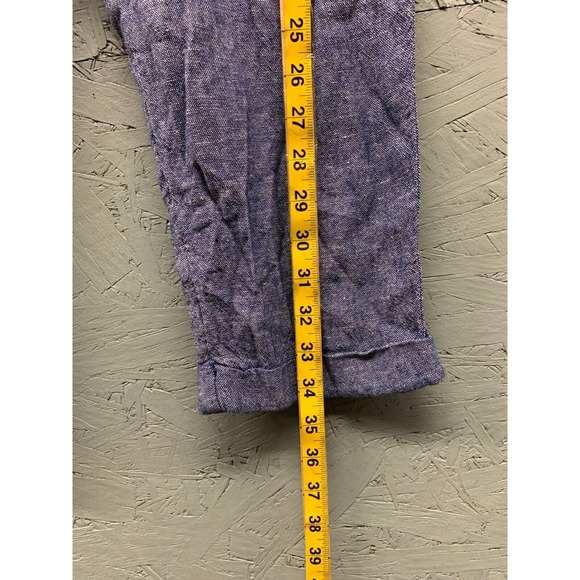 Old Navy Men's Pants Blue Linen Blend Size M Drawstring‎ Casual Lightweight - Picture 6 of 10